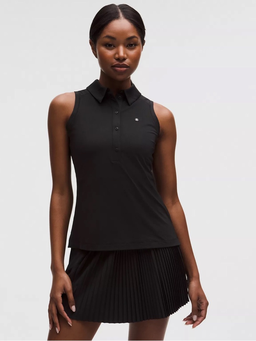 lululemon athletica Black Sleeveless Polo Camisole